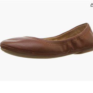 Lucky Brand Emmie Leather Ballet Flat Bourbon Size 6.5 Wide (New w/o tag)
